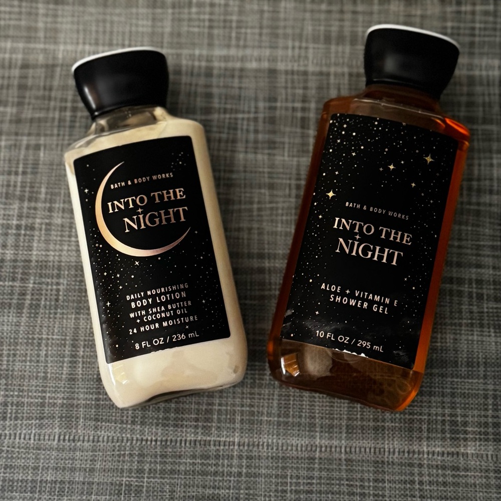 Bath & Body Works: Into the Night  (lotion and body wash set)